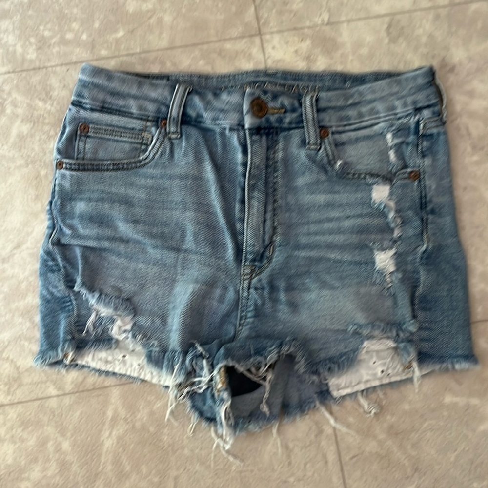 American Eagle Super Stretch Distressed Shorts 8